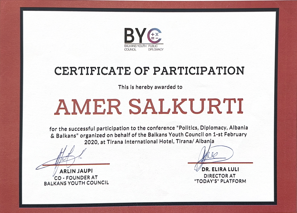 Certifikate Konference